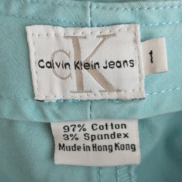 Calvin Klein Jeans Bootie Shorts Women's  Jr. Size 1 Light Blue - Picture 4 of 4
